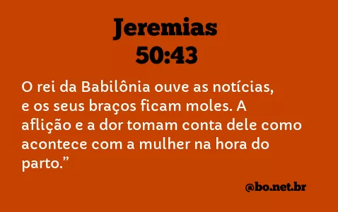 Jeremias 50:43 NTLH