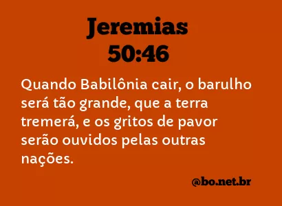 Jeremias 50:46 NTLH