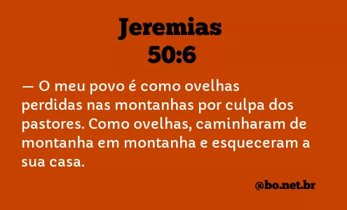 Jeremias 50:6 NTLH
