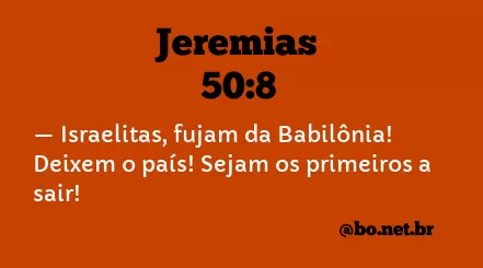 Jeremias 50:8 NTLH