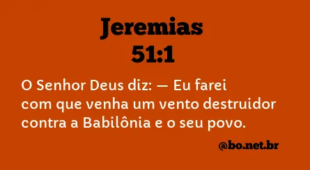 Jeremias 51:1 NTLH