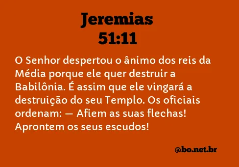 Jeremias 51:11 NTLH