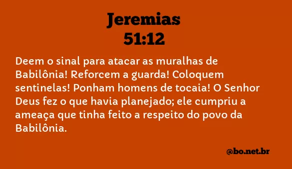 Jeremias 51:12 NTLH