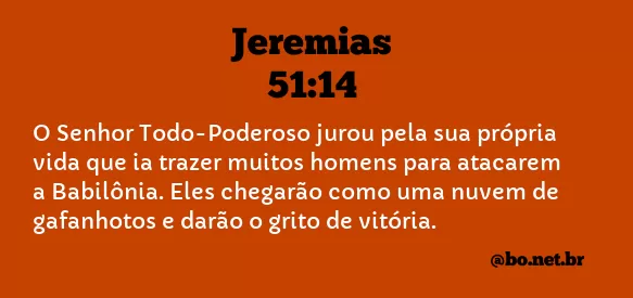 Jeremias 51:14 NTLH