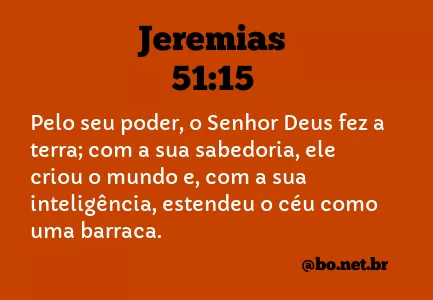 Jeremias 51:15 NTLH