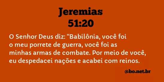 Jeremias 51:20 NTLH