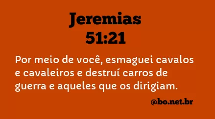 Jeremias 51:21 NTLH