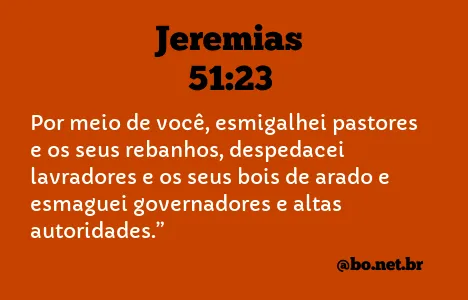 Jeremias 51:23 NTLH