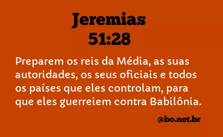 Jeremias 51:28 NTLH