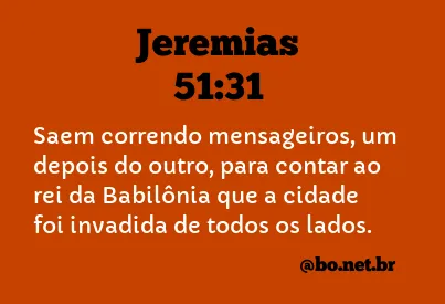 Jeremias 51:31 NTLH