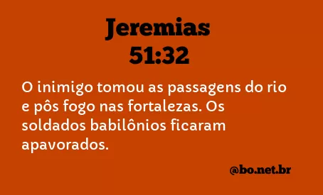 Jeremias 51:32 NTLH