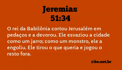 Jeremias 51:34 NTLH