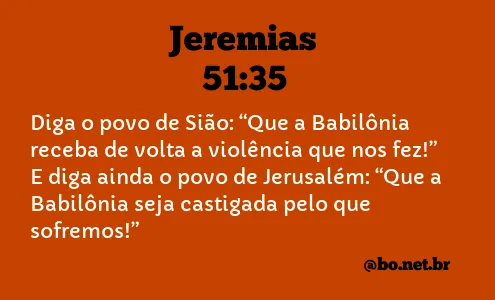 Jeremias 51:35 NTLH