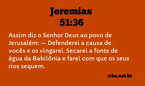 Jeremias 51:36 NTLH