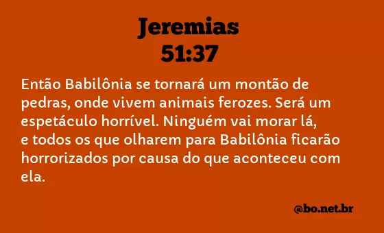 Jeremias 51:37 NTLH