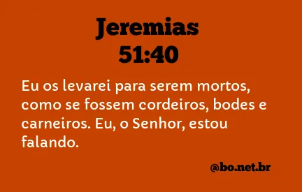 Jeremias 51:40 NTLH