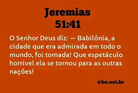 Jeremias 51:41 NTLH