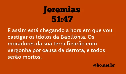 Jeremias 51:47 NTLH