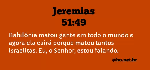 Jeremias 51:49 NTLH