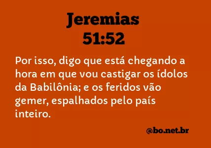 Jeremias 51:52 NTLH