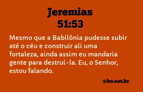 Jeremias 51:53 NTLH