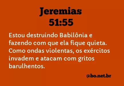 Jeremias 51:55 NTLH