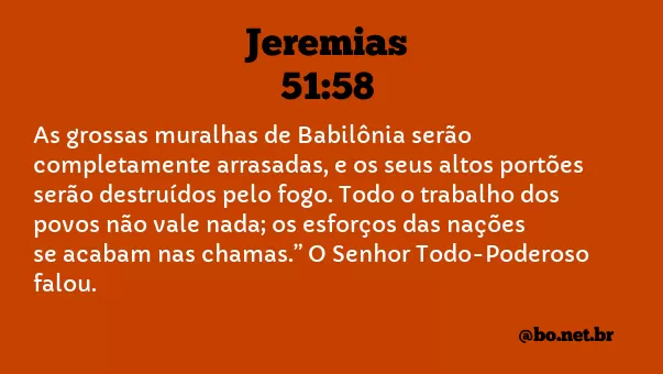 Jeremias 51:58 NTLH