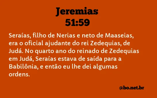 Jeremias 51:59 NTLH