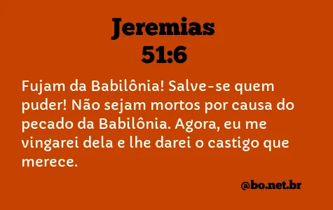 Jeremias 51:6 NTLH