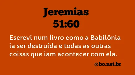 Jeremias 51:60 NTLH