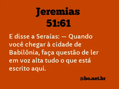 Jeremias 51:61 NTLH