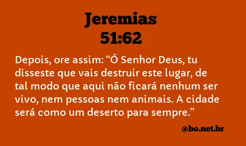 Jeremias 51:62 NTLH