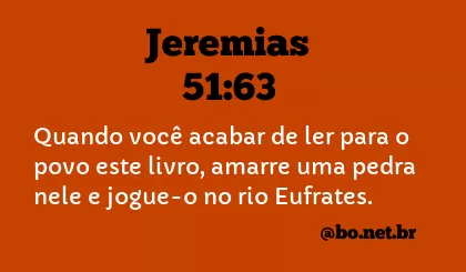 Jeremias 51:63 NTLH