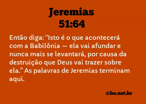 Jeremias 51:64 NTLH