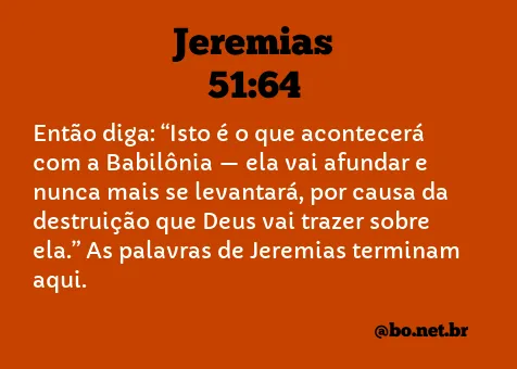 Jeremias 51:64 NTLH