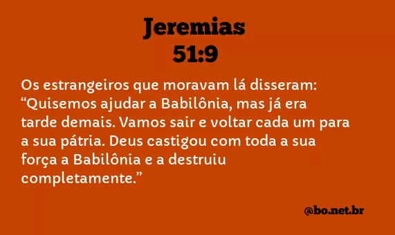 Jeremias 51:9 NTLH