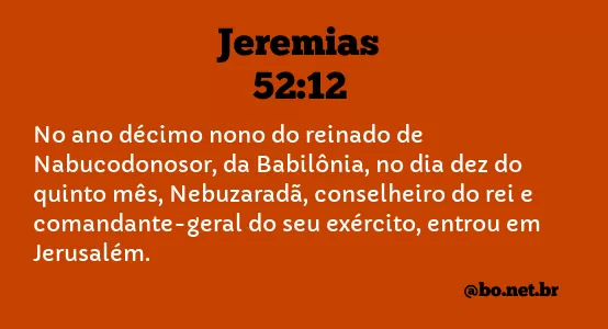 Jeremias 52:12 NTLH