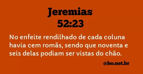 Jeremias 52:23 NTLH