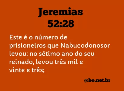 Jeremias 52:28 NTLH