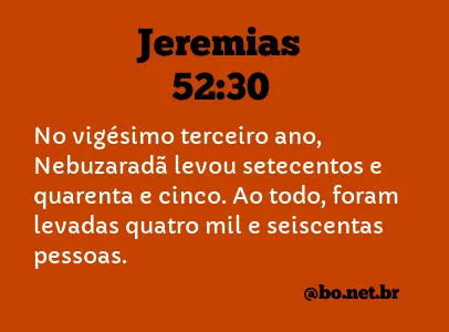 Jeremias 52:30 NTLH