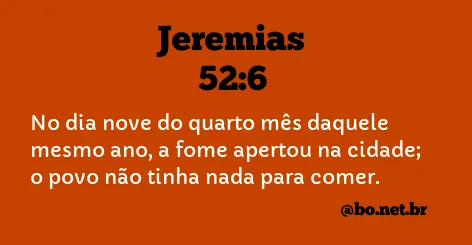 Jeremias 52:6 NTLH