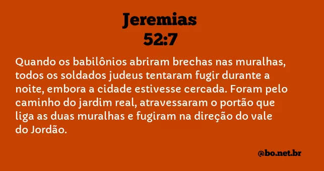Jeremias 52:7 NTLH