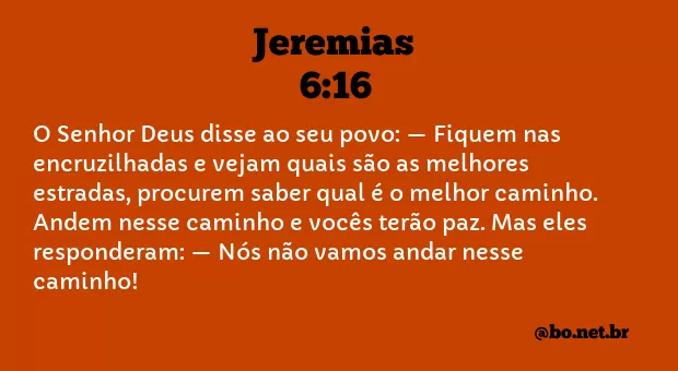Jeremias 6:16 NTLH
