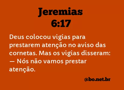 Jeremias 6:17 NTLH