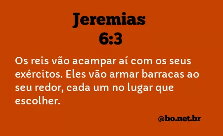Jeremias 6:3 NTLH