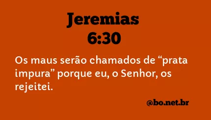 Jeremias 6:30 NTLH
