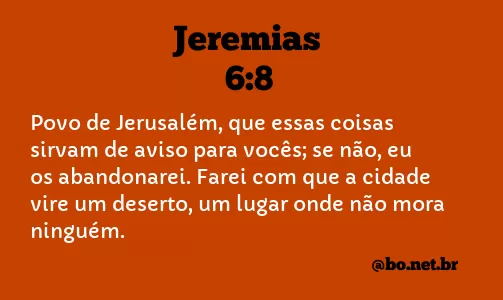Jeremias 6:8 NTLH