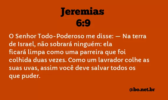Jeremias 6:9 NTLH