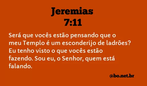Jeremias 7:11 NTLH