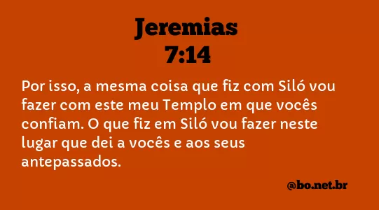 Jeremias 7:14 NTLH